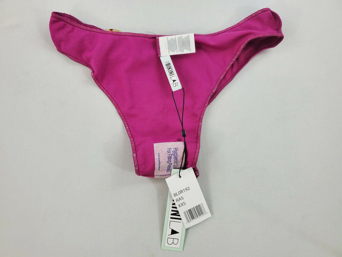 new THE BIKINI LAB women swimwear swimming bottom BL0R192 RAS magenta sz XXS $78