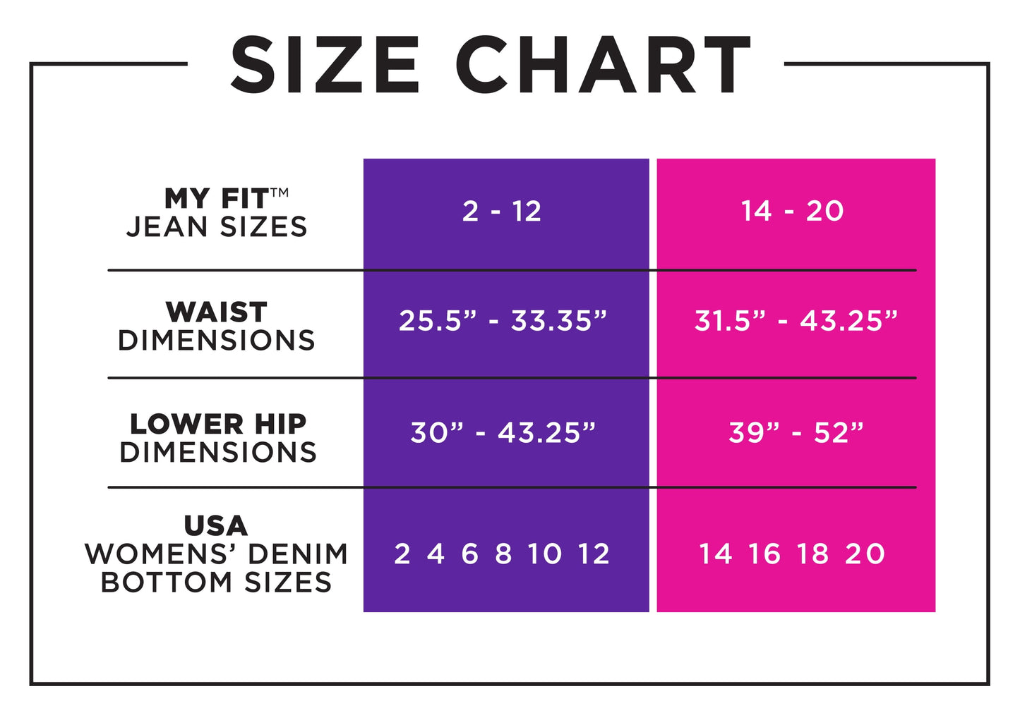 My Fit Jeans On-Trend Denim, Yoga Pant Comfort, Size 14-20 As Seen on TV