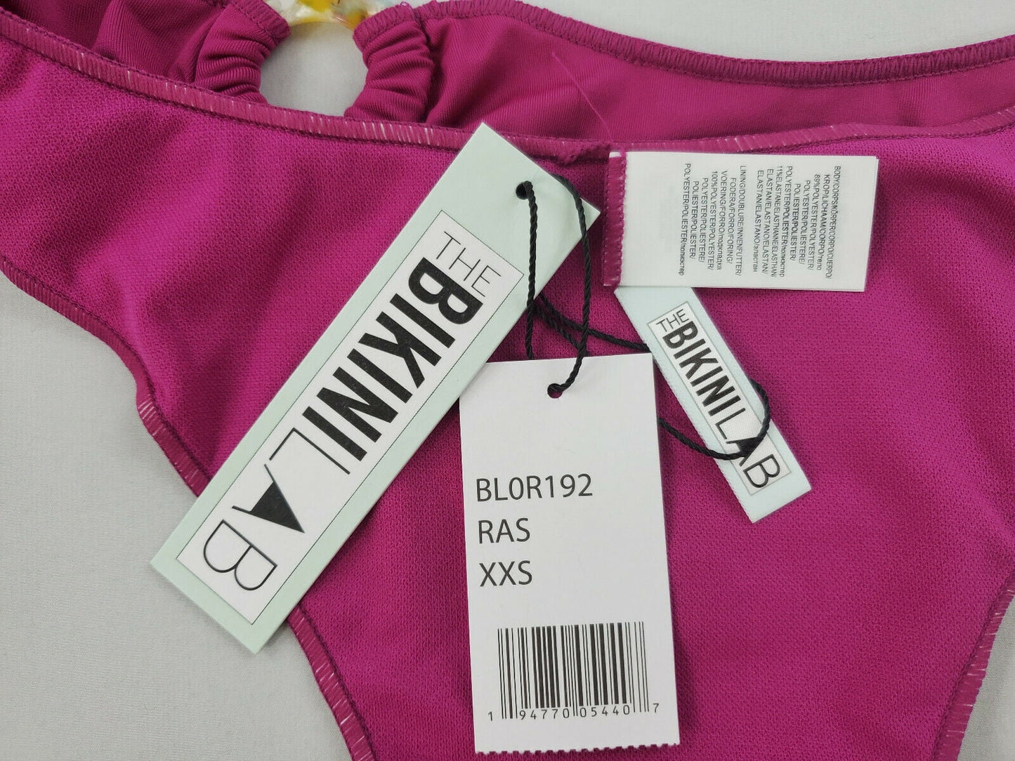 new THE BIKINI LAB women swimwear swimming bottom BL0R192 RAS magenta sz XXS $78