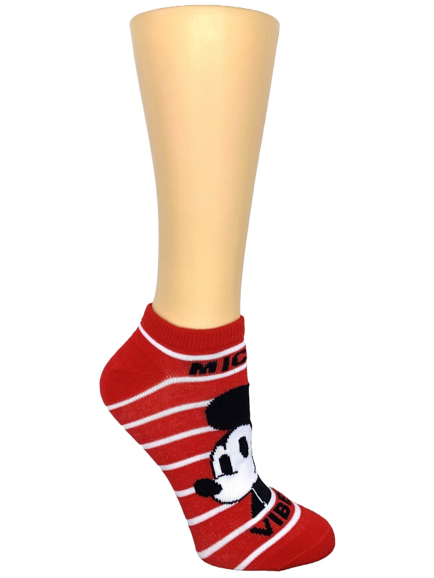 Mickey Mouse Women's Print No Show Socks, 1-Pack, Shoe Size 4-10