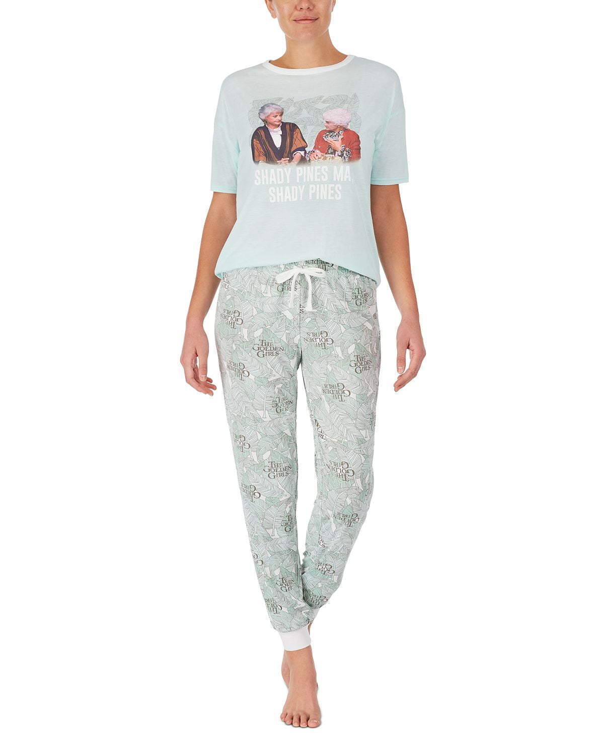 The Golden Girls T-Shirt & Jogger Pants Pajama Set Size Medium Aqua