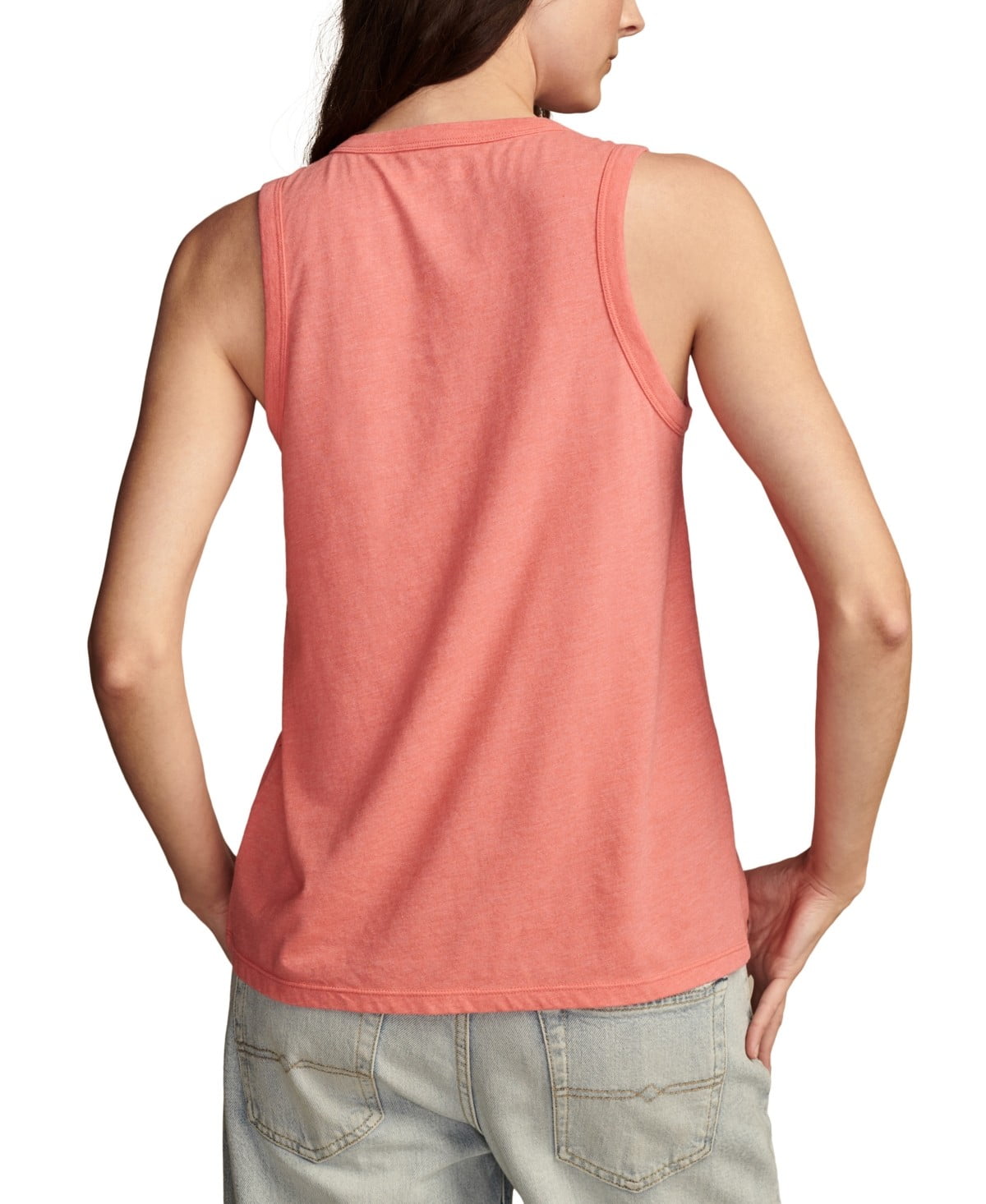 Lucky Brand Womens Woodstock Graphic Prin Calypso Coral XS