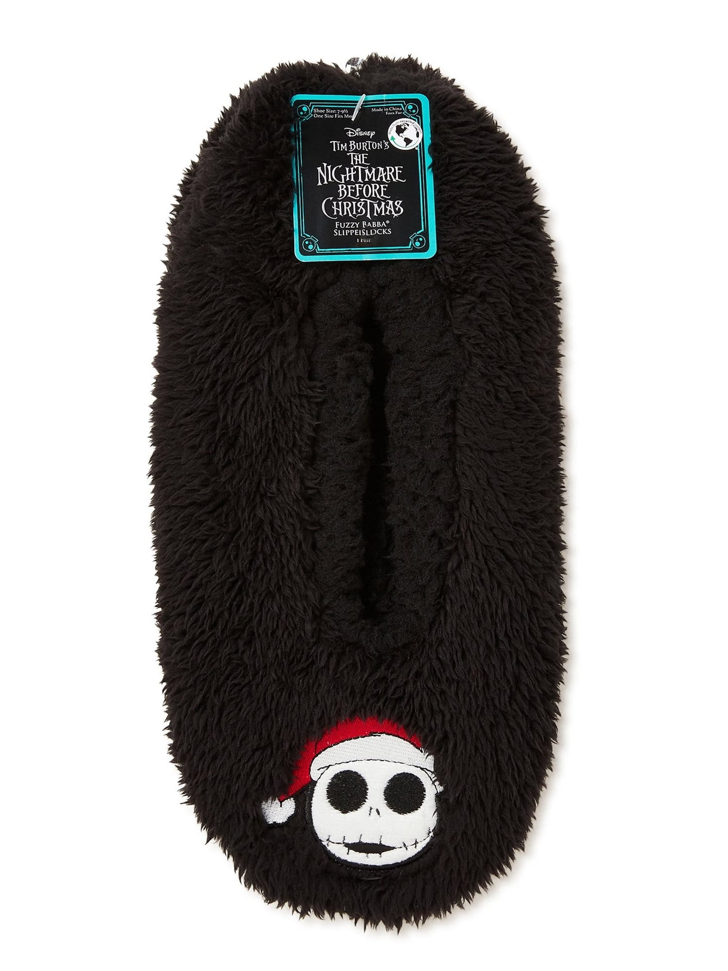 The Nightmare Before Christmas Women’s Holiday Fuzzy Slipper Socks, 1-Pack