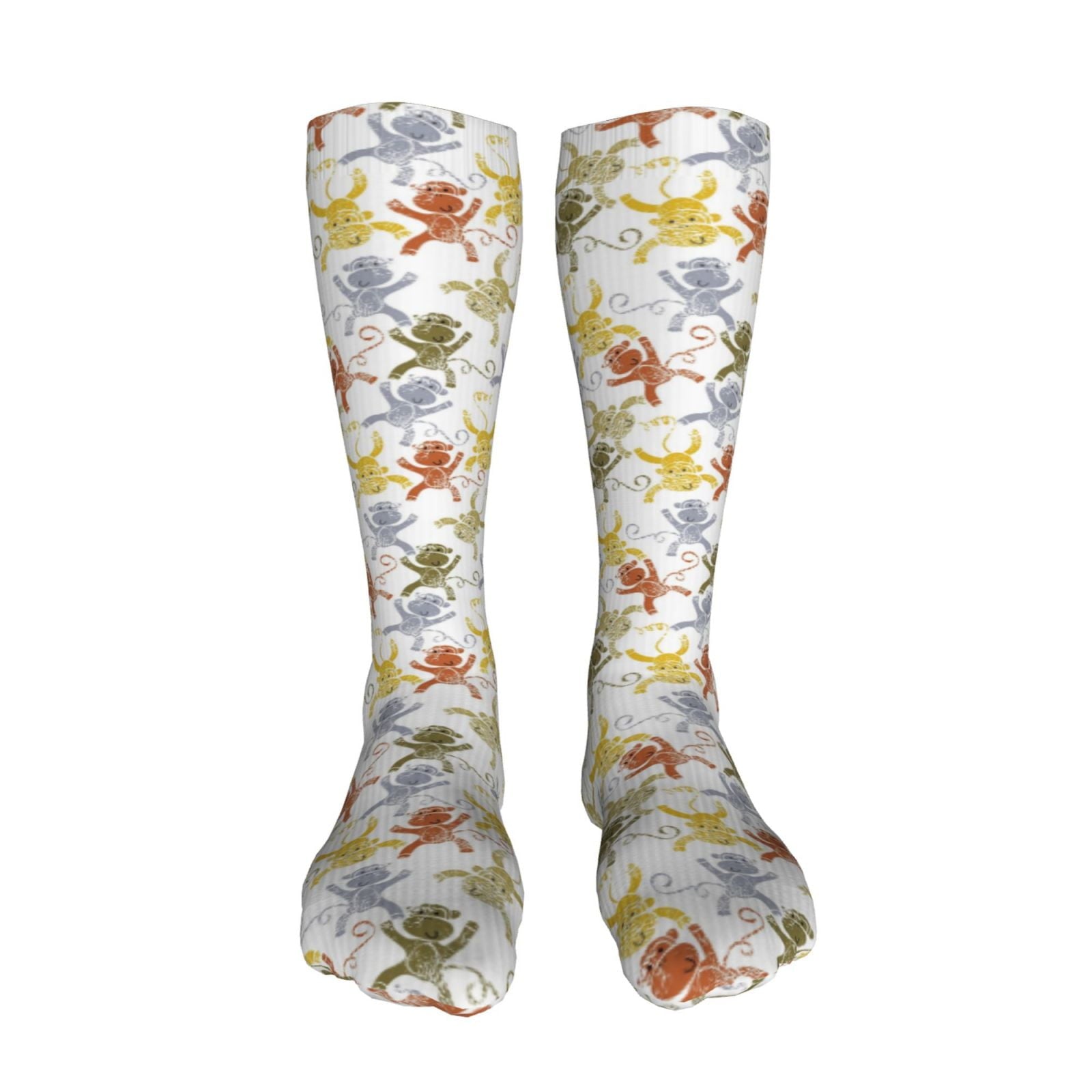 Sikiie Cartoon Monkey High Stockings Women Thigh High Stockings Over Knee Long Stockings-One Size