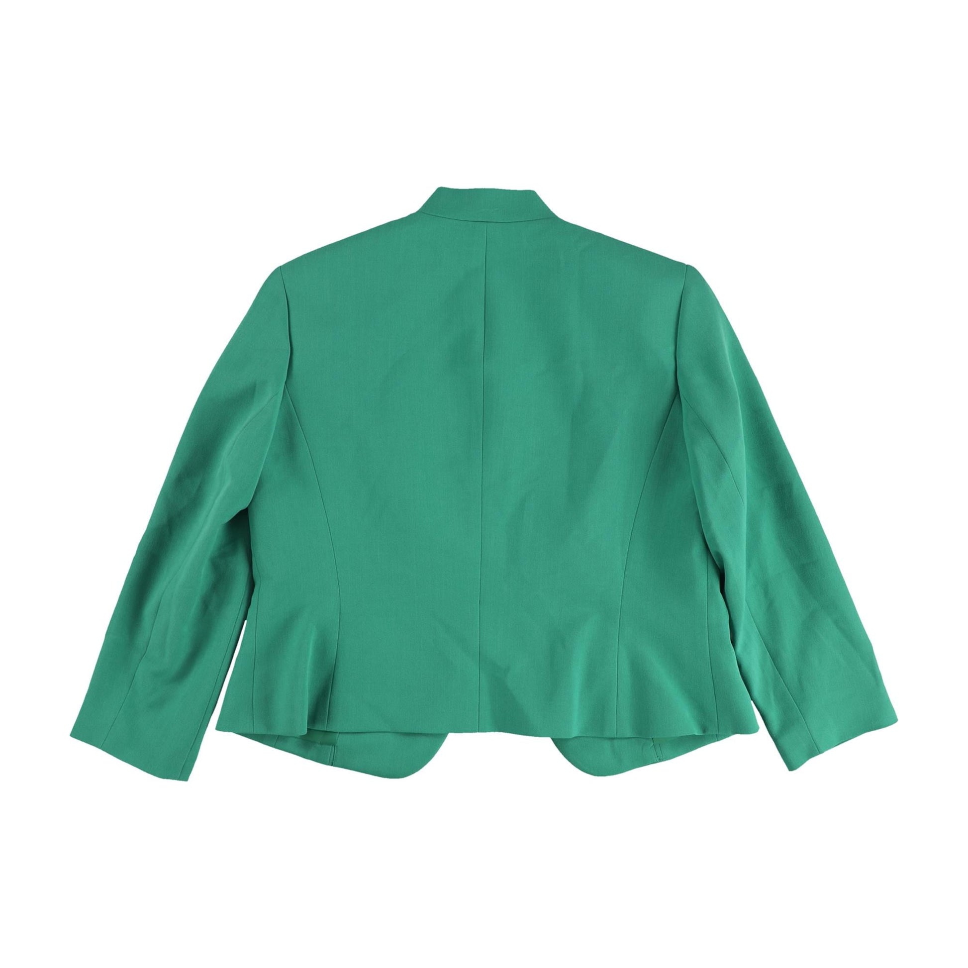Kasper Womens Notched Collar Blazer Jacket, Green, Petite, PM