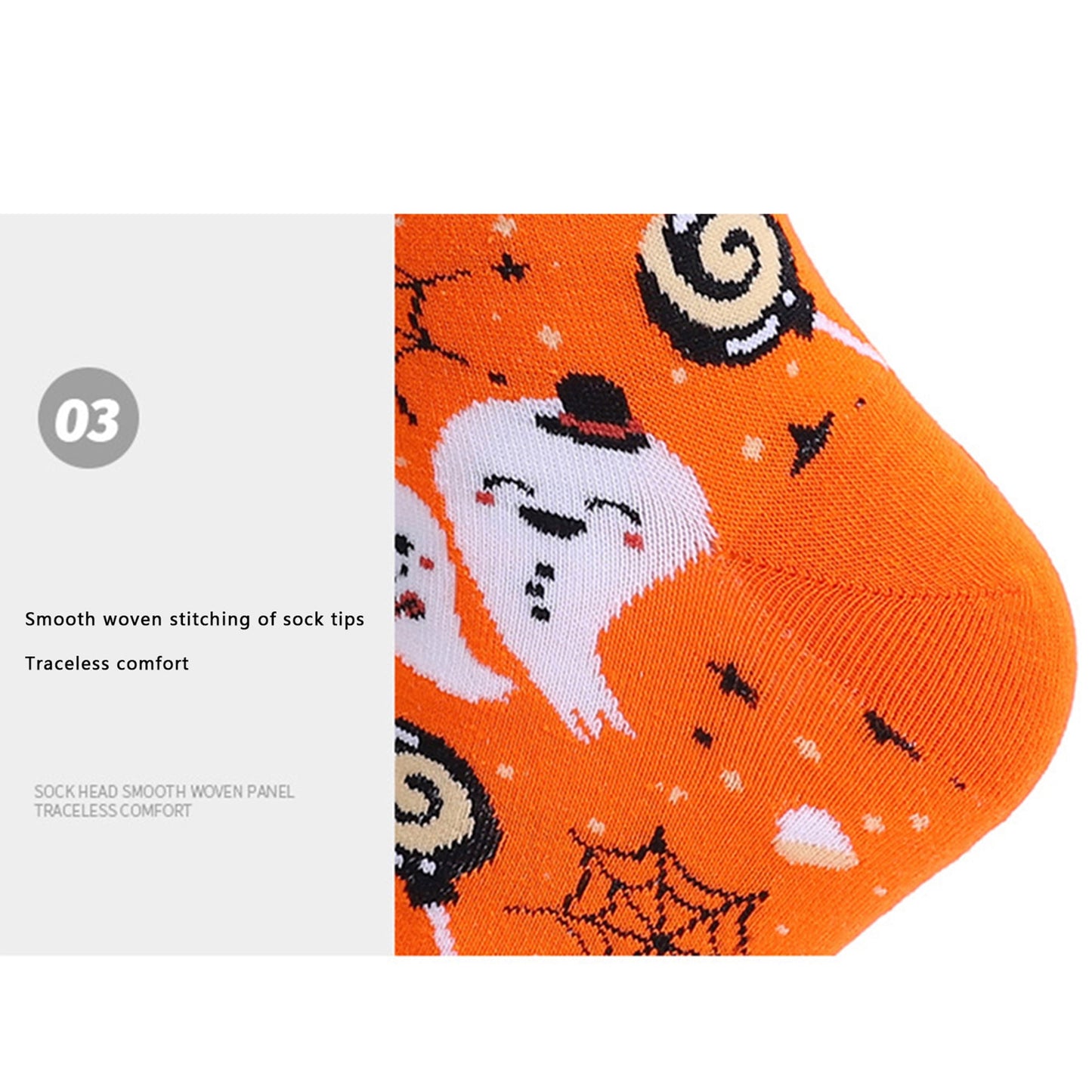 Meihuid Printed Halloween Crew Socks for Walking