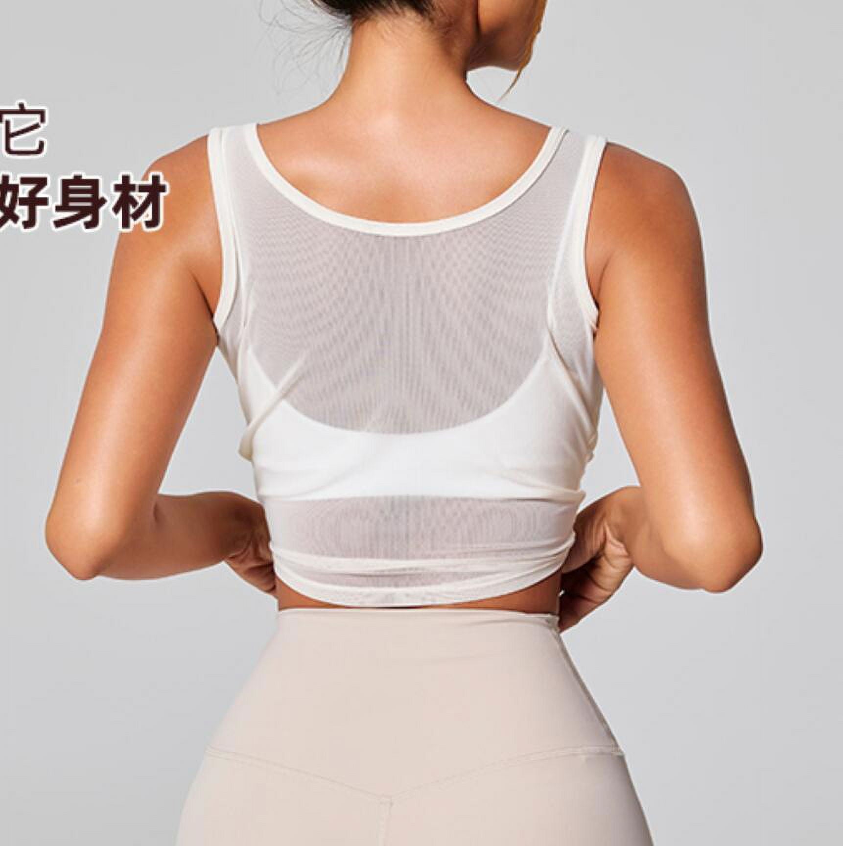 Women Mesh Yoga Shirt Sexy Short Sleeve T-Shirt Sport Top Blouse Cover Up Quick Dry Gym Clothes Running Fitness Tank Sportwear