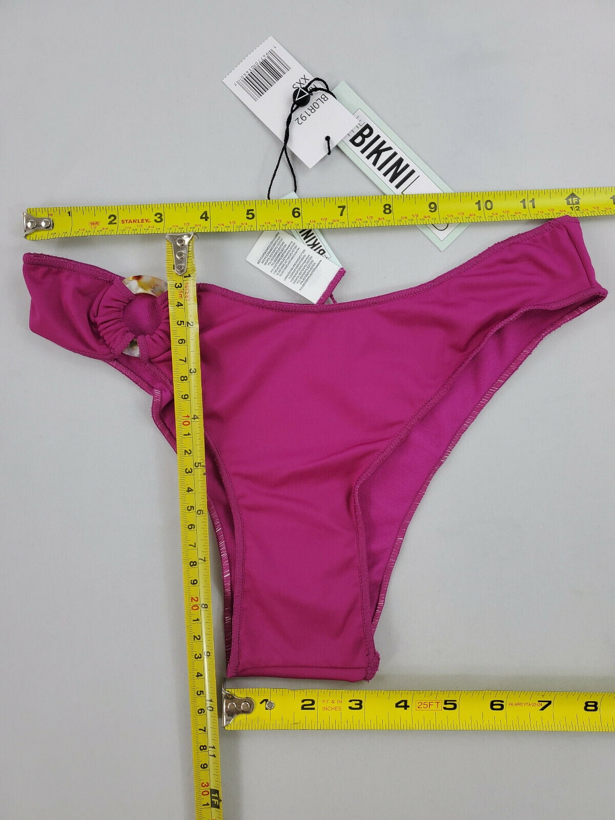 new THE BIKINI LAB women swimwear swimming bottom BL0R192 RAS magenta sz XXS $78