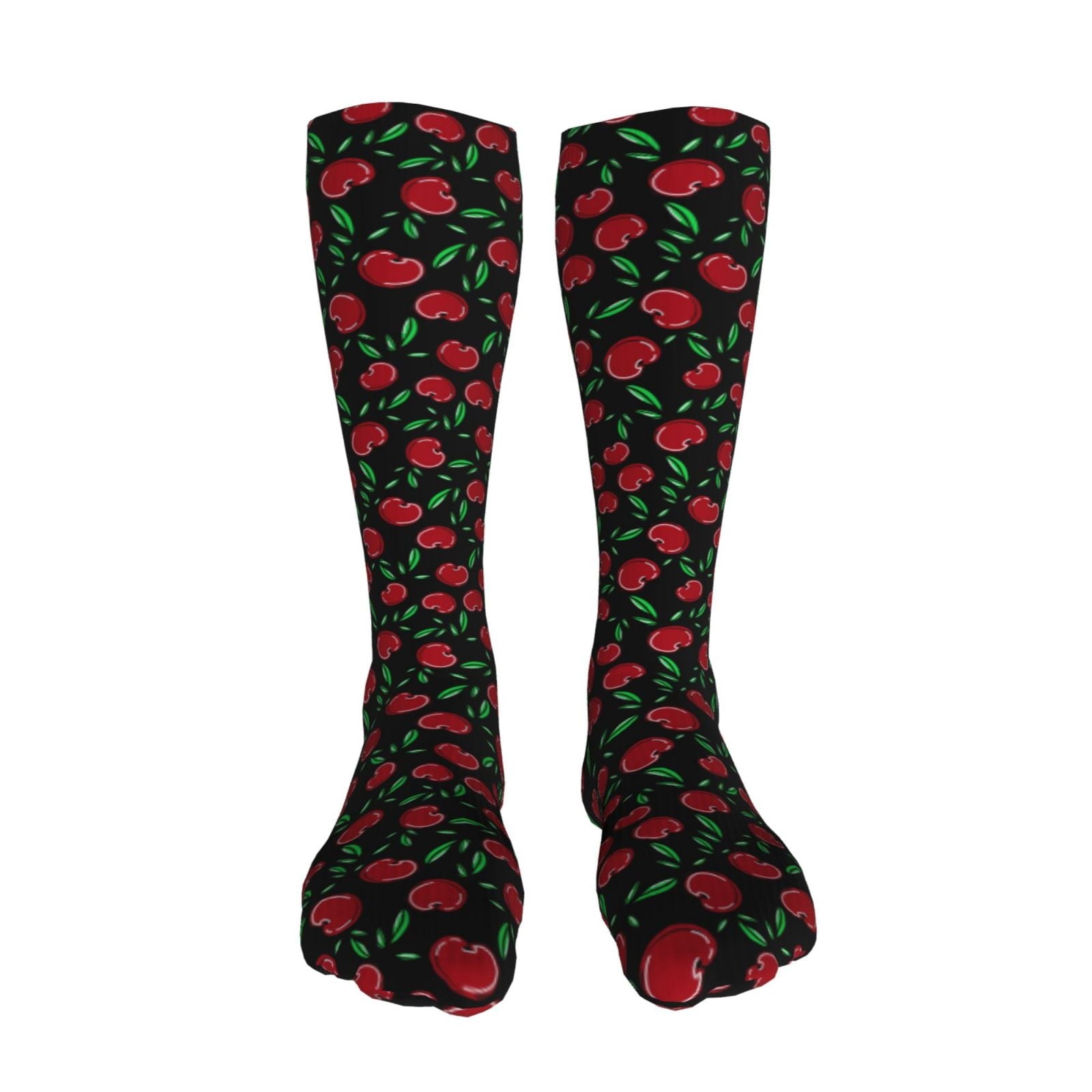 Sikiie Cherry High Stockings Women Thigh High Stockings Over Knee Long Stockings-One Size