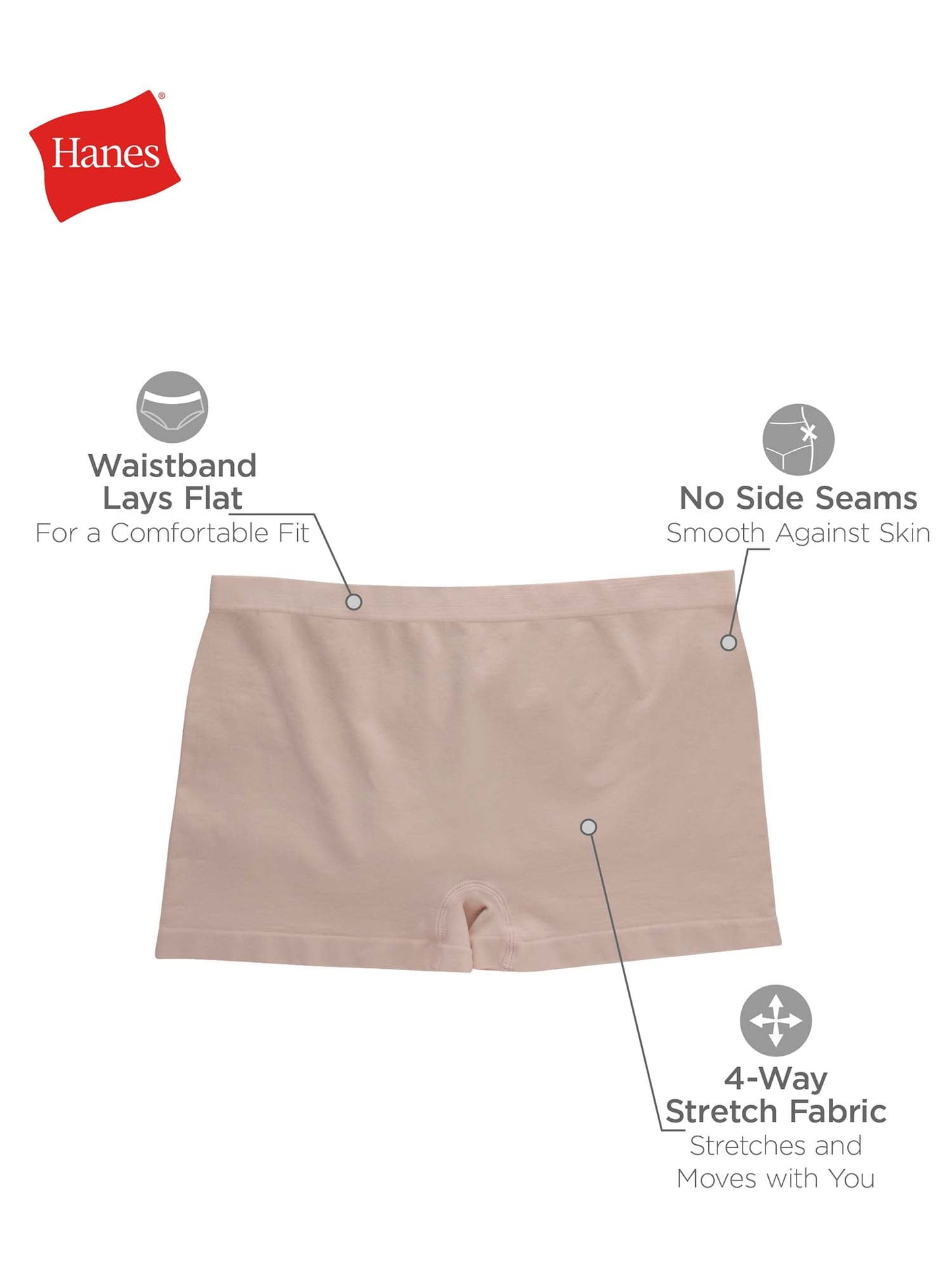 Hanes Womens Underwear 6-Pack, Comfort Flex Fit Panties, Seamless Underwear for Women
