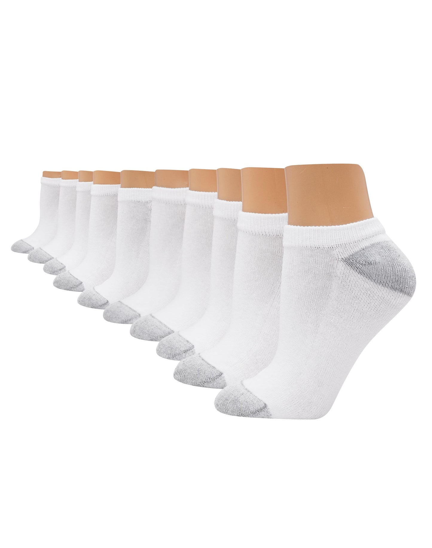 Hanes Women's Cool Comfort No Show Socks, Extended Size 10-Pair Value Pack