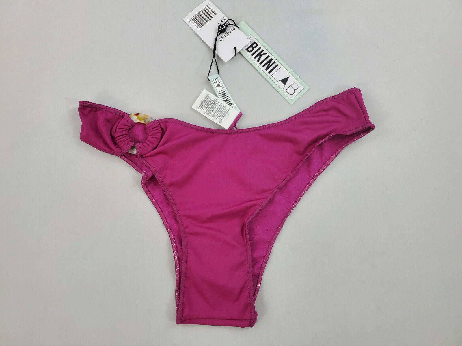 new THE BIKINI LAB women swimwear swimming bottom BL0R192 RAS magenta sz XXS $78