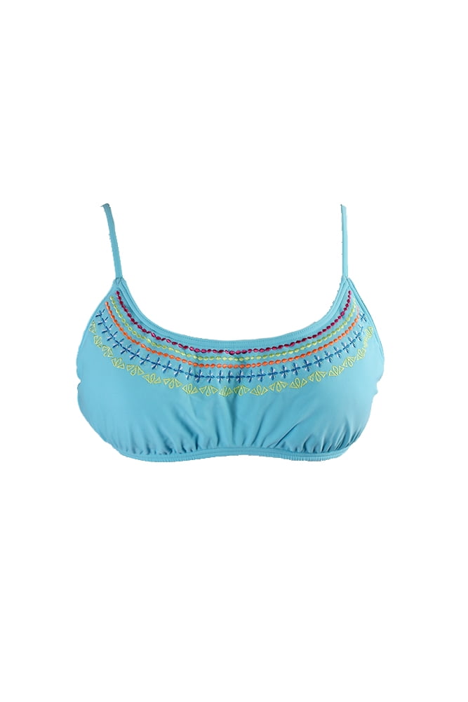Bikini Nation Blue Lets Stitch Bandeau Bikini Bra Top  S