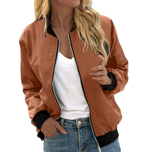 Bomber Jacket Women 2024 Casual Floral Lightweight Jackets Women Trendy Zip Up Coat Outwear with Pockets