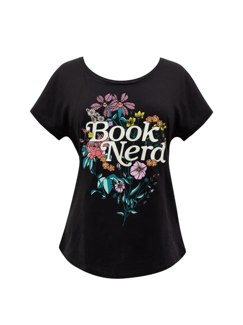 Book Nerd Floral Women's Relaxed Fit T-Shirt XXX-Large, (Other)