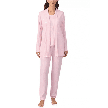 Cuddl Duds Women's 3-Piece Lounge Set Pink X-Small