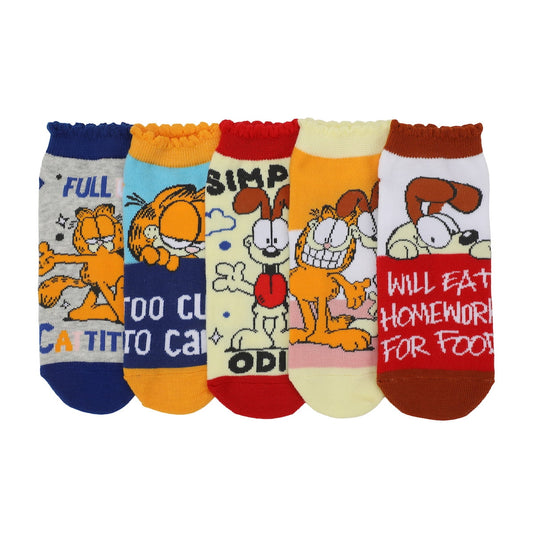 Garfield Cattitude Women's 5-Pair Ankle Socks