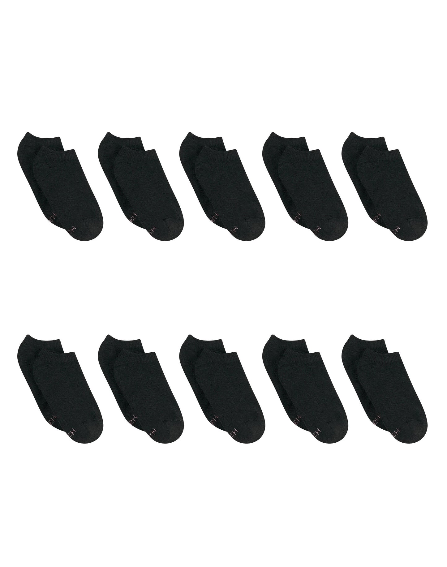 Hanes Women's Cool Comfort No Show Socks, Extended Size 10-Pair Value Pack