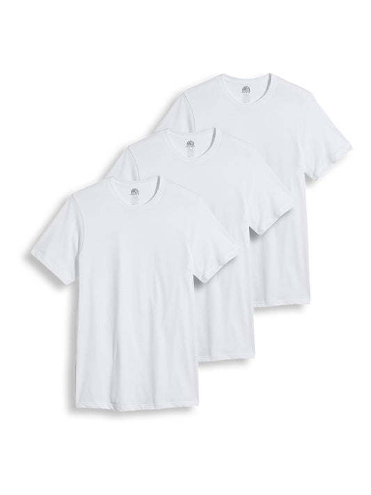 Jockey® Essentials Men's 100% Cotton T-shirt, 3 Pack, Undershirts, Comfort Crew Neck Style, Staycool+ Technology, Sizes Small, Medium, Large, Extra Large, 2XL, 3XL, 6803