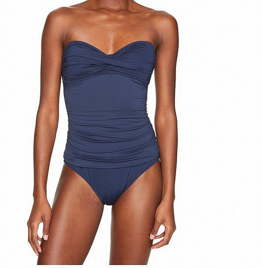Letarte Bandeau One-Piece Dusty Navy MD