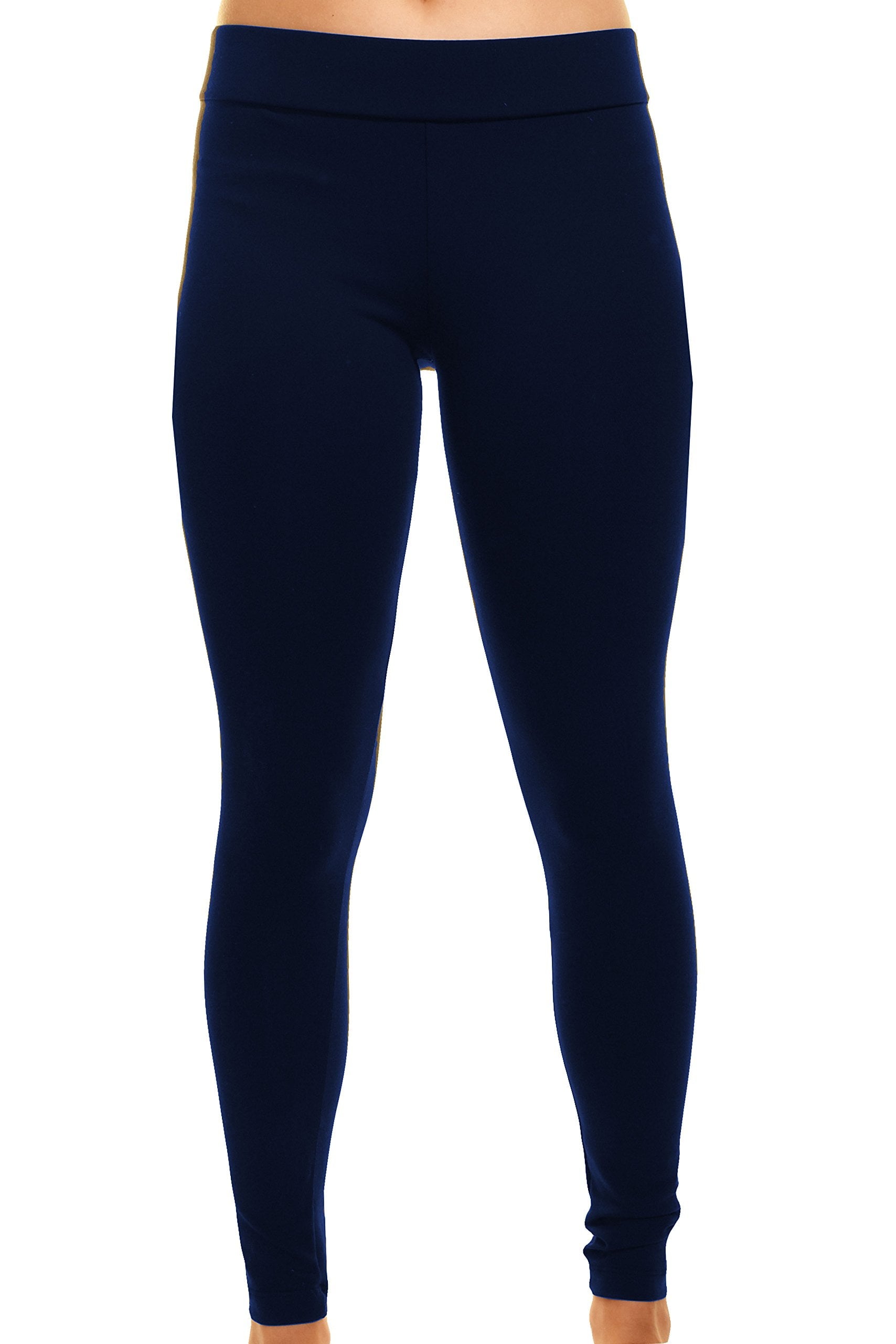 Matty M Admiral Womens Solid Wide-Waistband Leggings