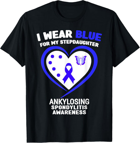 Premium Comfort - I Wear Blue for My Stepdaughter Ankylosing Spondylitis T-Shirt