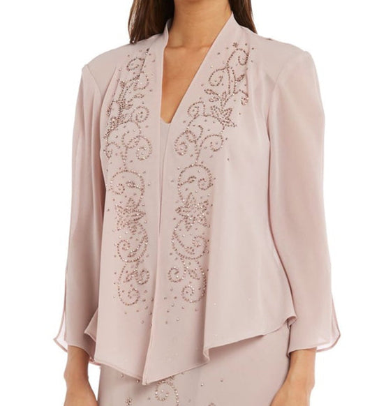 R&M Richards Beaded V-Neck Fashion Jacket (Women's)