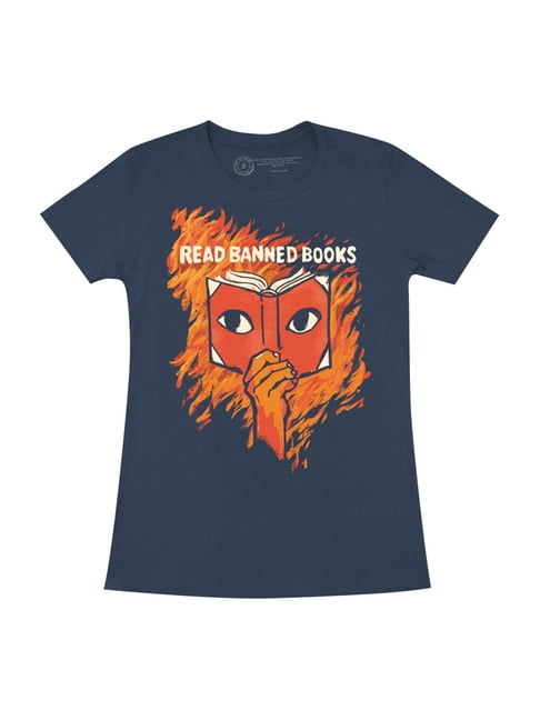 Read Banned Books Women's Crew T-Shirt X-Large, (Other)