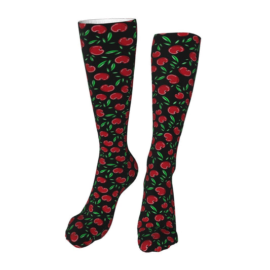 Sikiie Cherry High Stockings Women Thigh High Stockings Over Knee Long Stockings-One Size