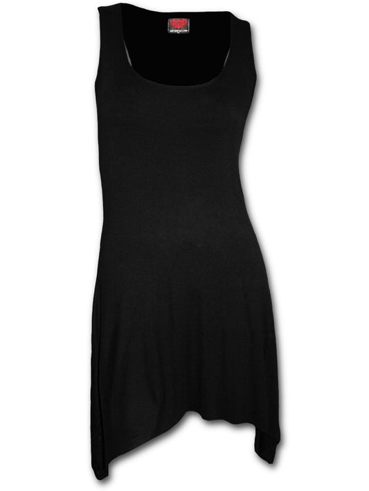 Spiral Direct GOTHIC ELEGANCE - Goth Bottom Camisole Dress Black Plus Size