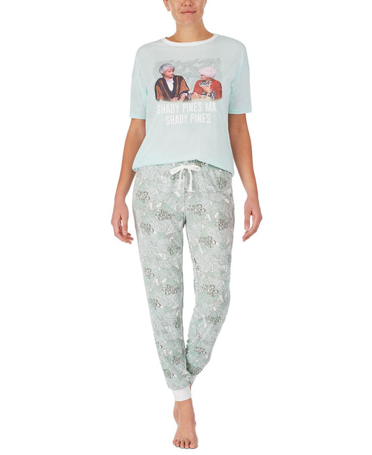The Golden Girls T-Shirt & Jogger Pants Pajama Set Size Medium Aqua