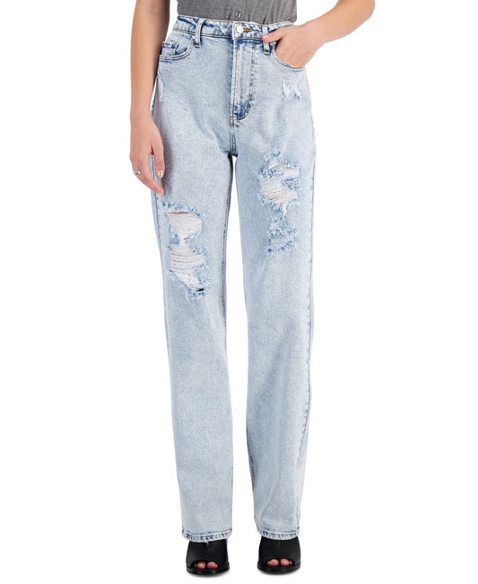 Tinseltown Juniors 90s Wide Leg Jeans,Darius Wash,24W