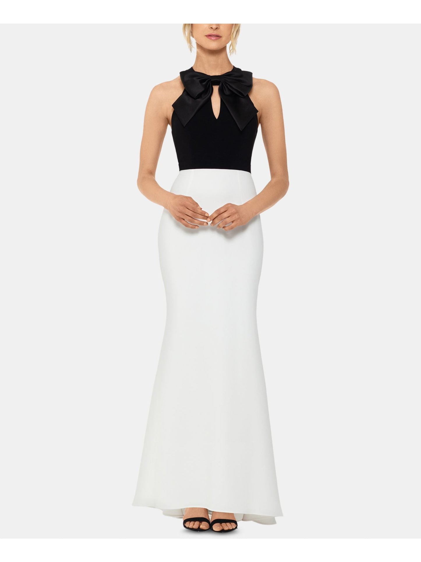 XSCAPE Womens Black Sleeveless Maxi Mermaid Evening Dress Petites Size: 14P