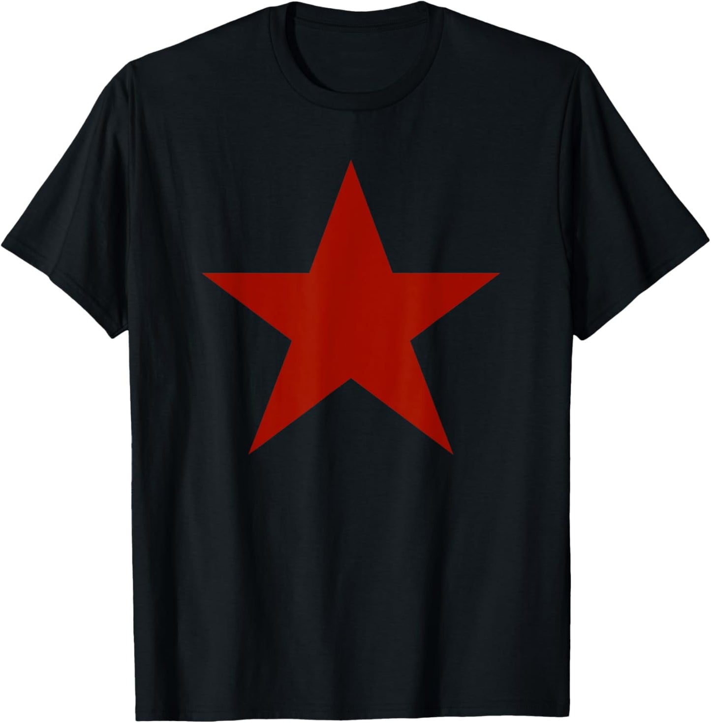 Y2K Red Star On Black Front Mcbling Aesthetic Retro Vintage T-Shirt