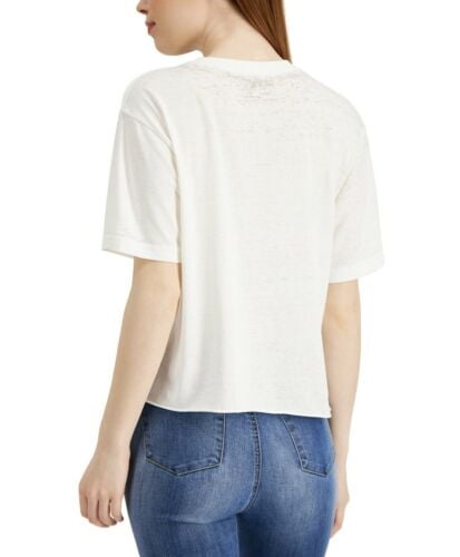 Rebellious One Juniors' Sun Graphic T-Shirt Short Sleeve Marshmallow Size XL
