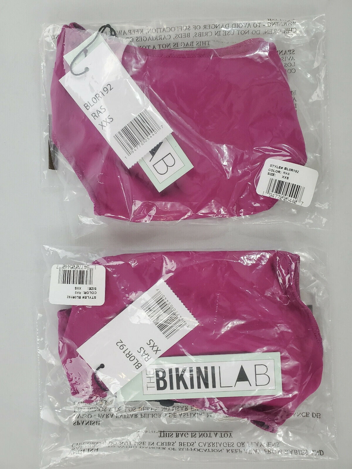 new THE BIKINI LAB women swimwear swimming bottom BL0R192 RAS magenta sz XXS $78