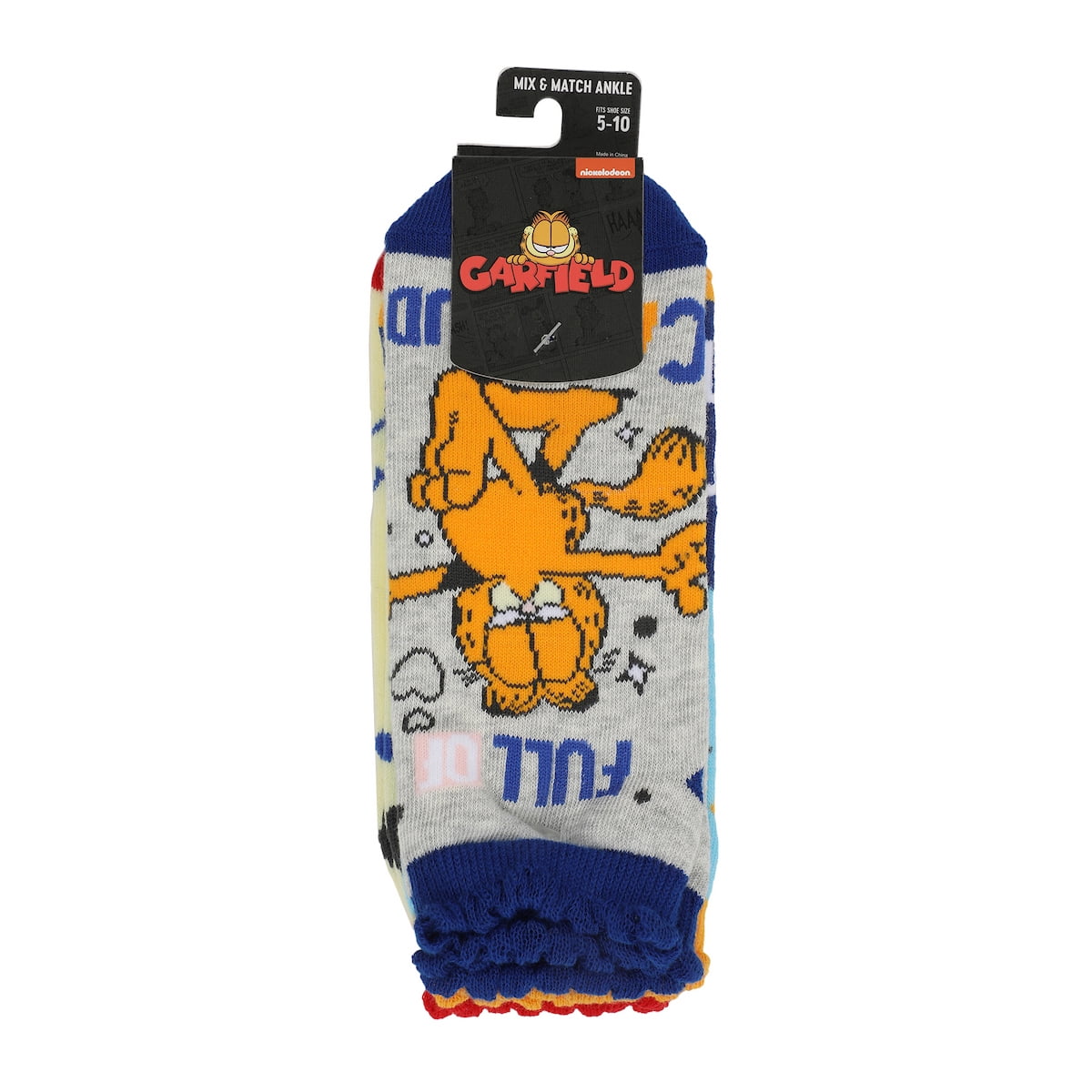 Garfield Cattitude Women's 5-Pair Ankle Socks