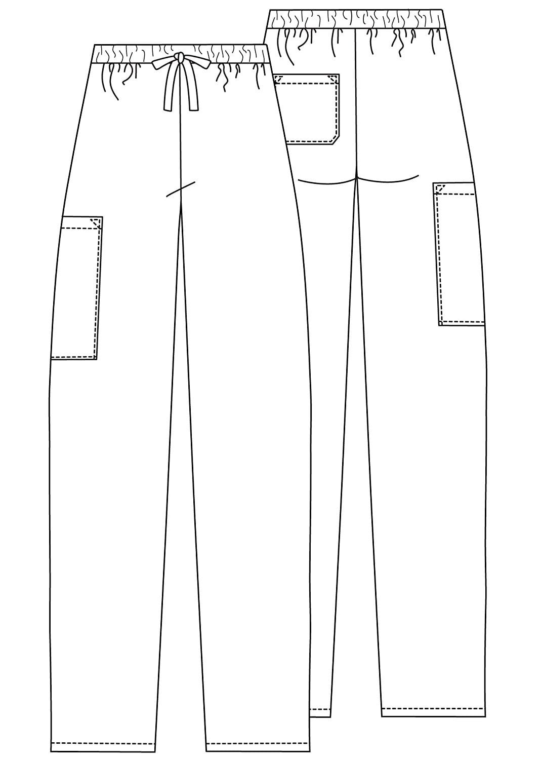 Adar Universal Unisex Scrubs - Drawstring Tapered Leg Scrub Pants