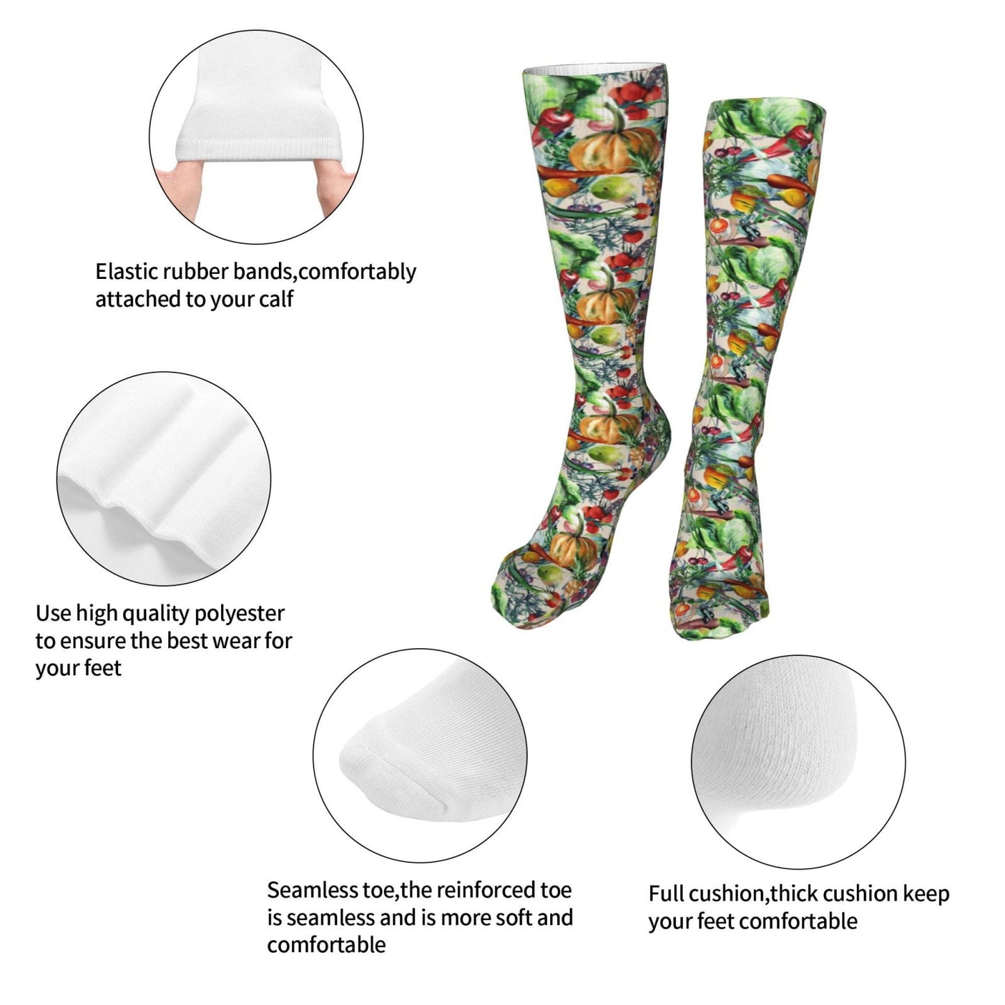 Sikiie Vegan1 High Stockings Women Thigh High Stockings Over Knee Long Stockings-One Size