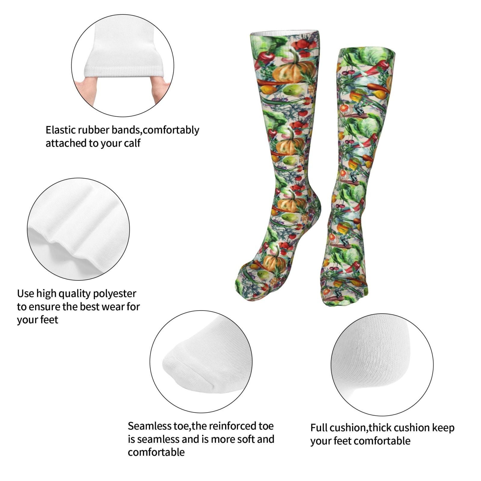 Sikiie Vegan1 High Stockings Women Thigh High Stockings Over Knee Long Stockings-One Size