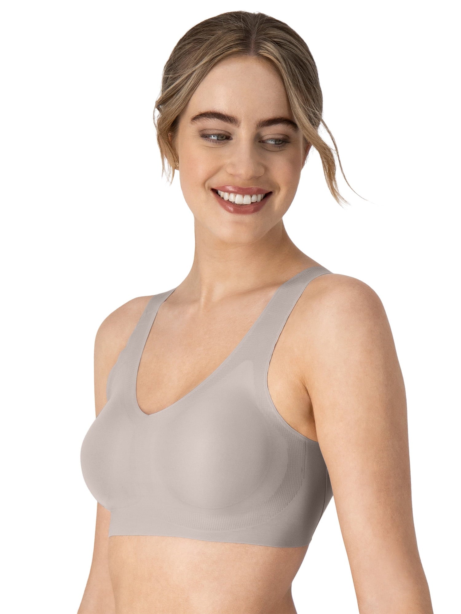 Hanes Womens Bralette, Invisible Embrace Pullover Bralette, Moisture-Wicking T-Shirt Bra