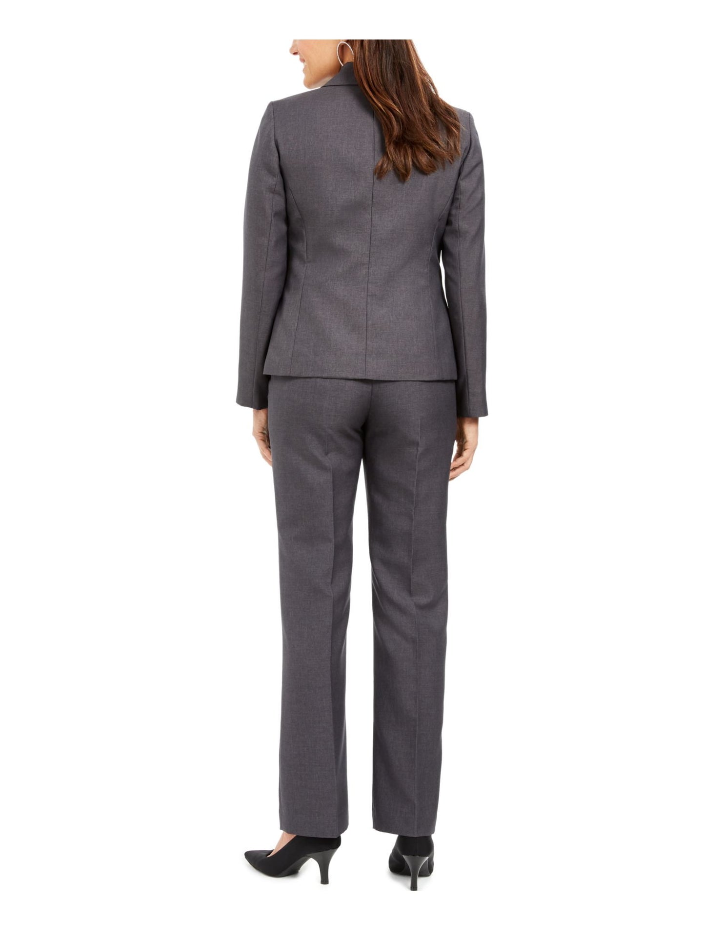 LE SUIT Womens Gray Heather Blazer Jacket Petites Size: 14P