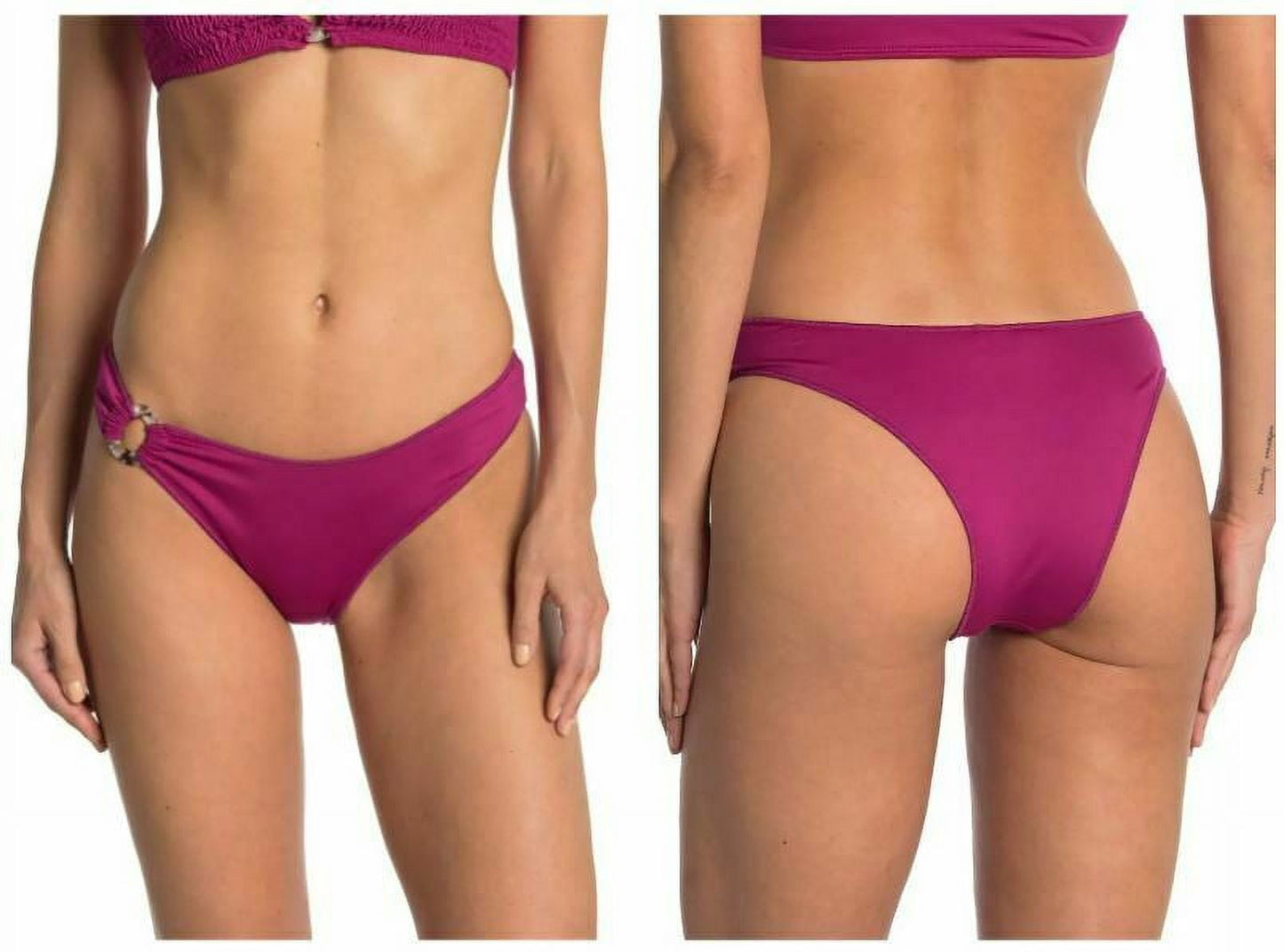 new THE BIKINI LAB women swimwear swimming bottom BL0R192 RAS magenta sz XXS $78