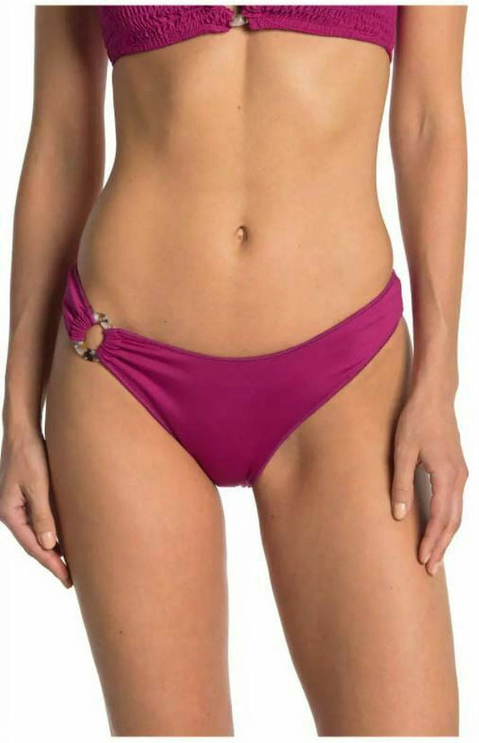 new THE BIKINI LAB women swimwear swimming bottom BL0R192 RAS magenta sz XXS $78